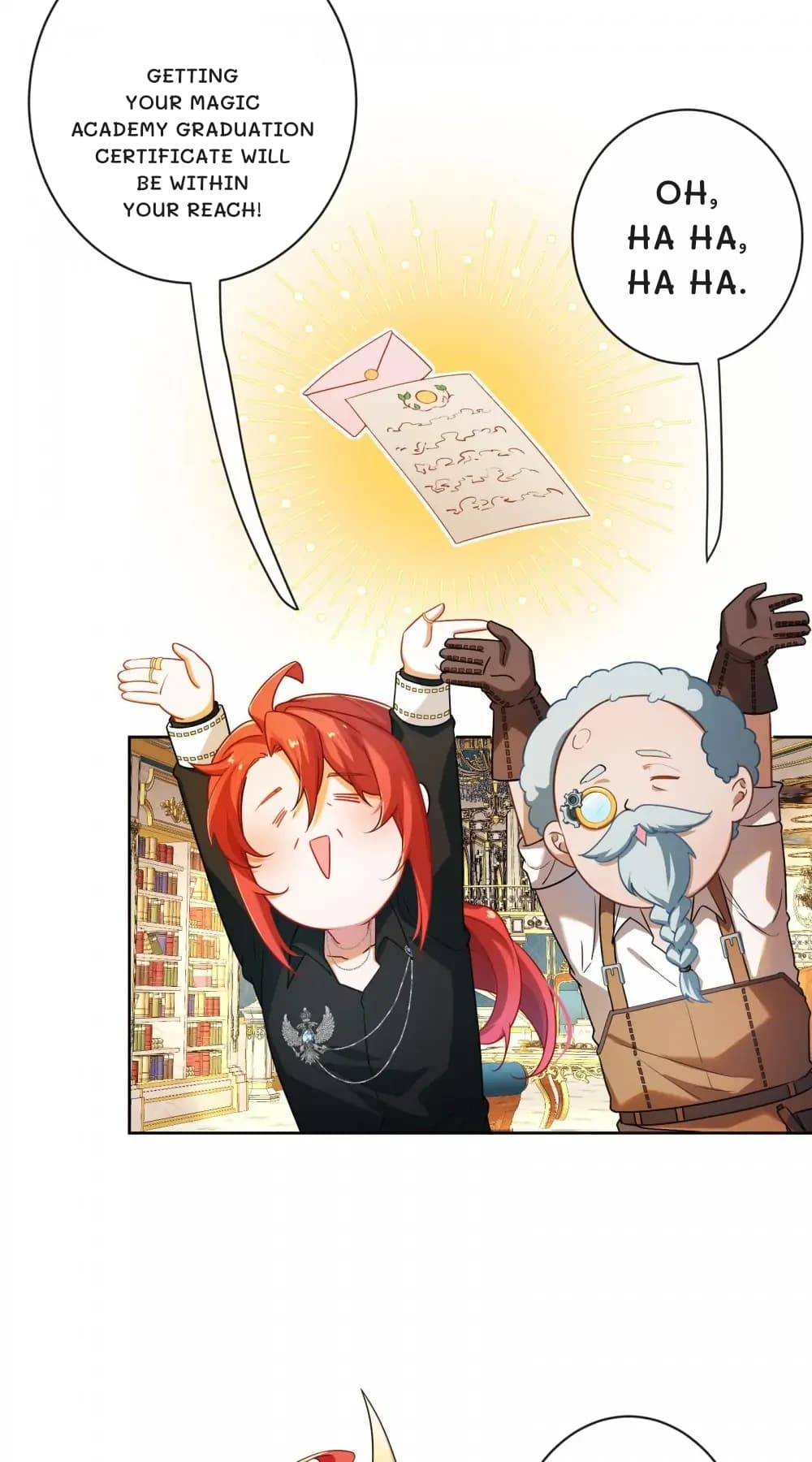 Getting your magic academy graduation certificate will be within your reach!
Oh, ha ha, ha ha.