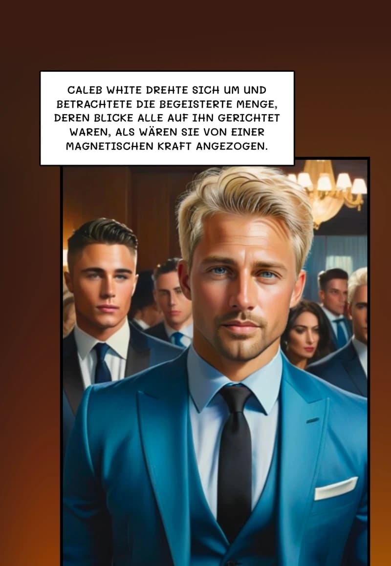 Caleb White drehte sich um und betrachtete die begeisterte Menge, deren Blicke alle auf ihn gerichtet waren, als wären sie von einer magnetischen Kraft angezogen.