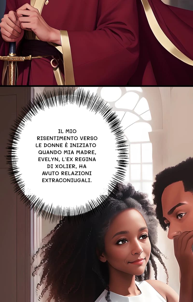 Il mio risentimento verso le donne è iniziato quando mia madre, Evelyn, l'ex regina di Xolier, ha avuto relazioni extraconiugali.