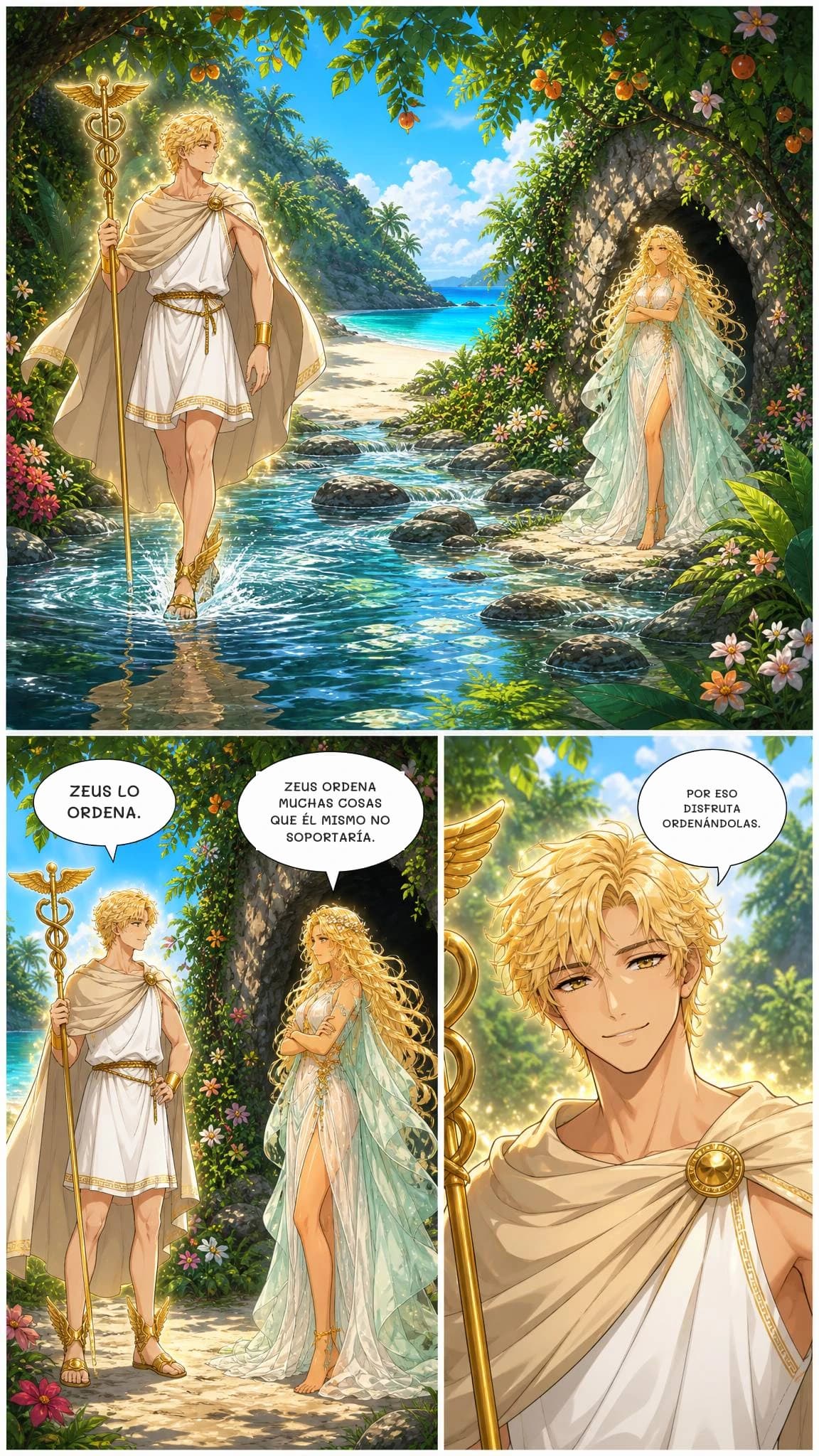 ZEUS LO ORDENA.
ZEUS ORDENA MUCHAS COSAS QUE ÉL MISMO NO SOPORTARÍA.
POR ESO DISFRUTA ORDENÁNDOLAS.