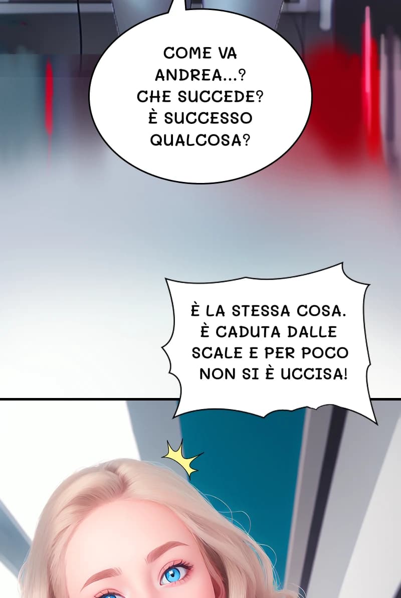 Come va Andrea...? Che succede? È successo qualcosa?
È la stessa cosa. È caduta dalle scale e per poco non si è uccisa!