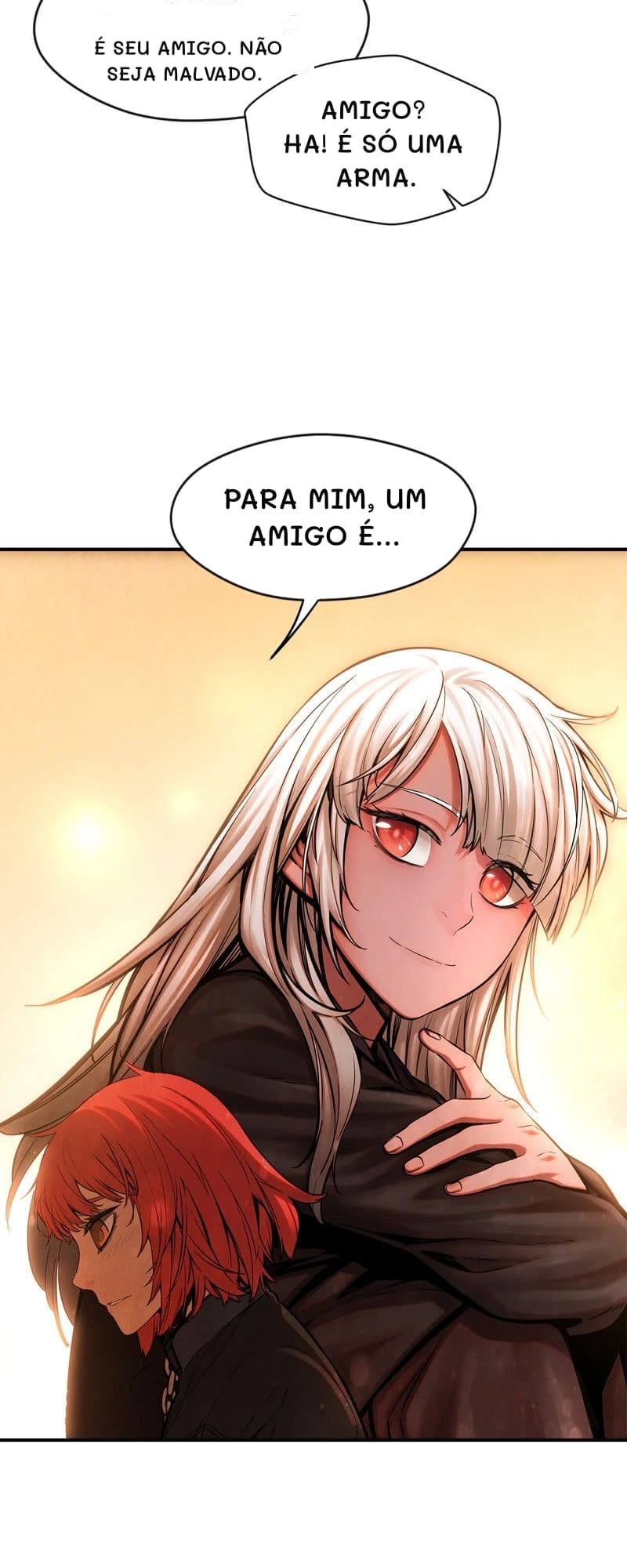 É seu amigo. Não seja malvado.
Amigo? Ha! É só uma arma.
Para mim, um amigo é...