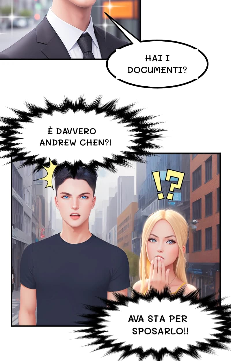 HAI I DOCUMENTI?
È DAVVERO ANDREW CHEN?!
AVA STA PER SPOSARLO!!