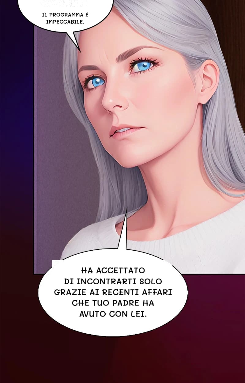 Il programma è impeccabile.
Ha accettato di incontrarti solo grazie ai recenti affari che tuo padre ha avuto con lei.