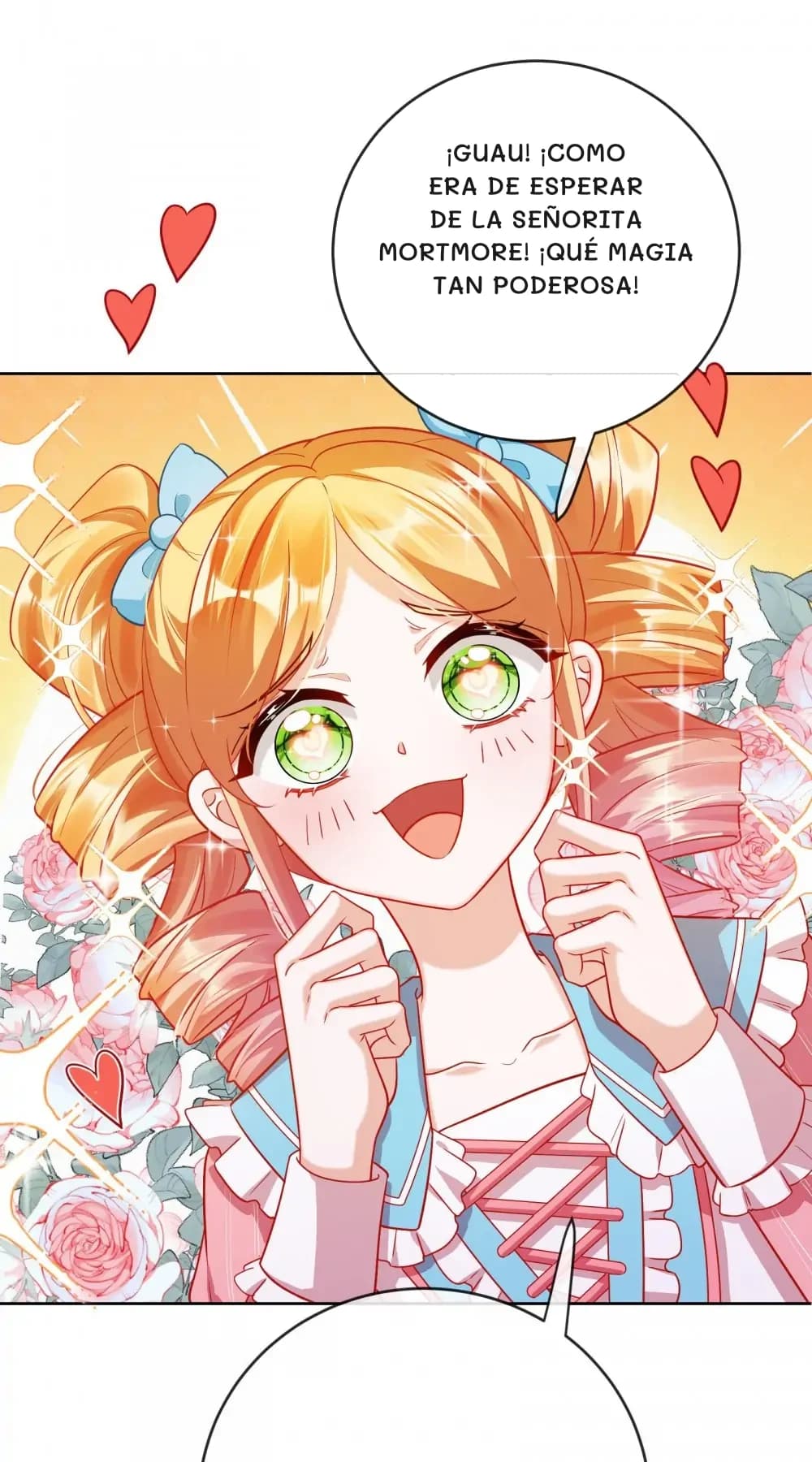 ¡Guau! ¡Como era de esperar de la señorita Mortmore! ¡Qué magia tan poderosa!