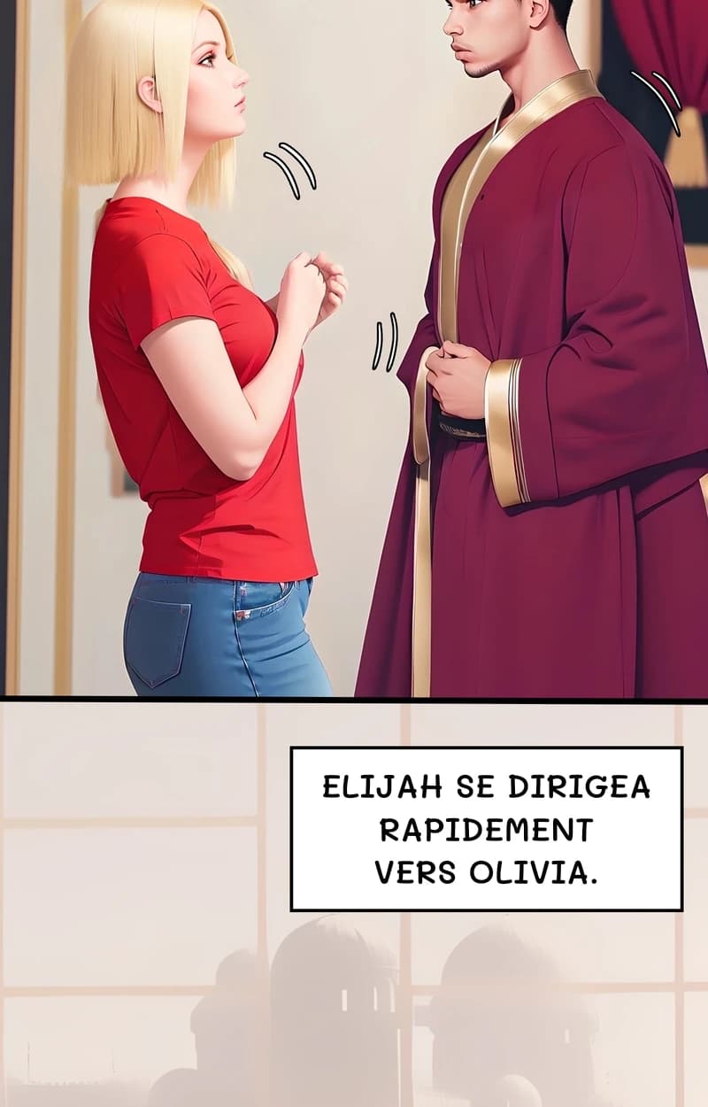 Elijah se dirigea rapidement vers Olivia.