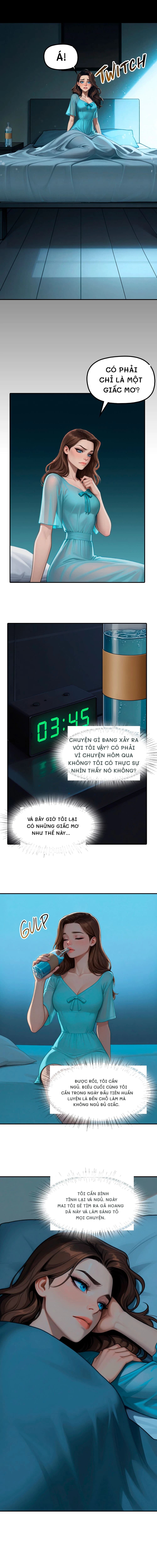 Á!
Có phải chỉ là một giấc mơ?
Chuyện gì đang xảy ra với tôi vậy? Có phải vì chuyện hôm qua không? Tôi có thực sự nhìn thấy nó không?
Và bây giờ tôi lại có những giấc mơ như thế này...
Được rồi, tôi cần ngủ. Điều cuối cùng tôi cần trong ngày đầu tiên huấn luyện là đến chỗ làm mà không ngủ đủ giấc.
Tôi cần bình tĩnh lại và ngủ. Ngày mai tôi sẽ tìm ra gã hoang dã này và làm sáng tỏ mọi chuyện.