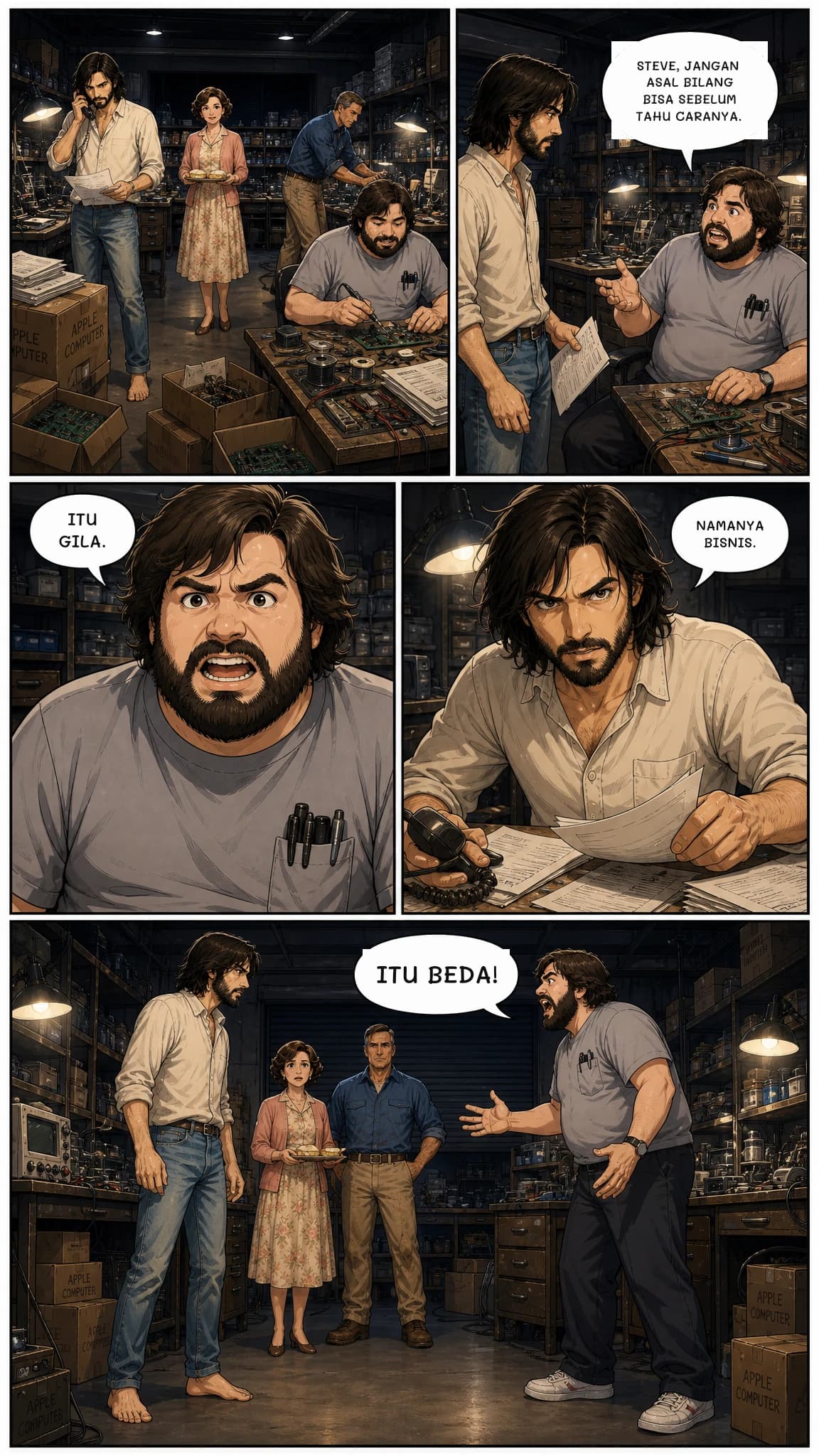 STEVE, JANGAN ASAL BILANG BISA SEBELUM TAHU CARANYA.
ITU GILA.
NAMANYA BISNIS.
ITU BEDA!
