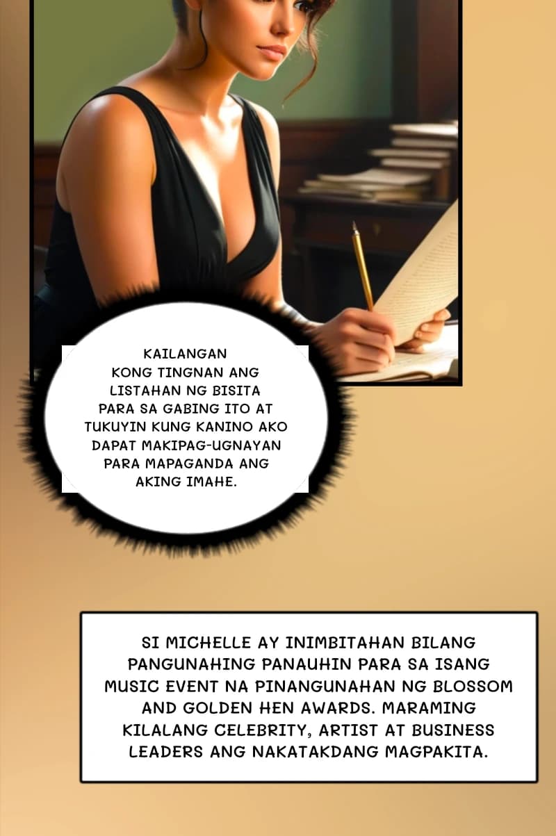 Kailangan kong tingnan ang listahan ng bisita para sa gabing ito at tukuyin kung kanino ako dapat makipag-ugnayan para mapaganda ang aking imahe.
Si Michelle ay inimbitahan bilang pangunahing panauhin para sa isang music event na pinangunahan ng blossom and golden hen awards. Maraming kilalang celebrity, artist at business leaders ang nakatakdang magpakita.