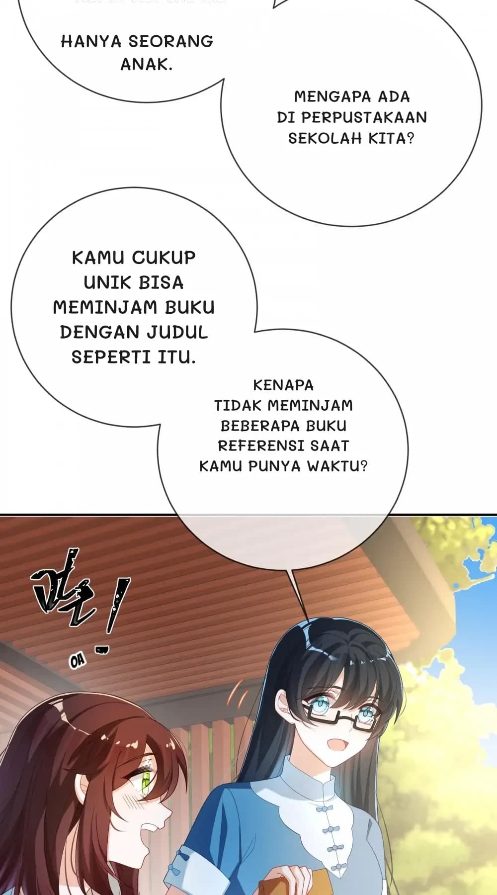 Hanya seorang anak.
Mengapa ada di perpustakaan sekolah kita?
Kamu cukup unik bisa meminjam buku dengan judul seperti itu.
Kenapa tidak meminjam beberapa buku referensi saat kamu punya waktu?