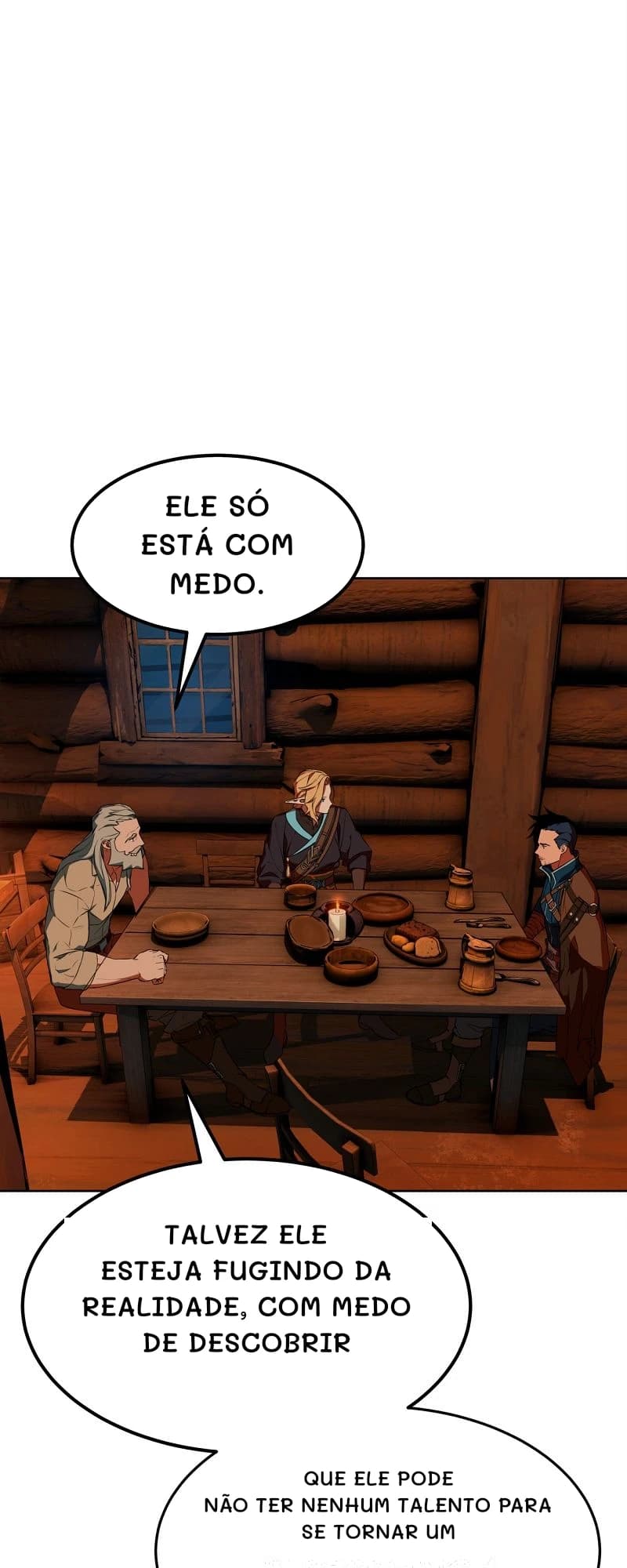 Ele só está com medo.
Talvez ele esteja fugindo da realidade, com medo de descobrir
que ele pode não ter nenhum talento para se tornar um