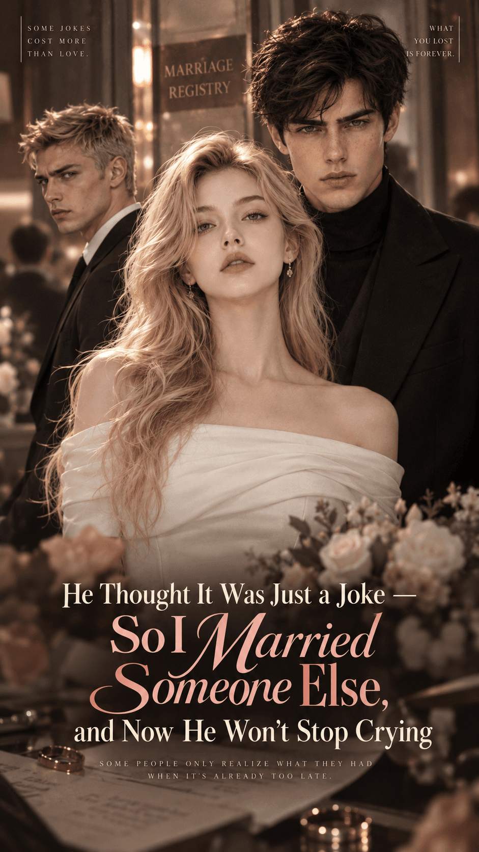 Cover of He Thought It Was Just a Joke — So I Married Someone Else, and Now He Won't Stop Crying by Ember Vow Pictures