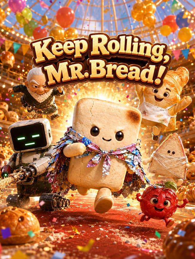 Cover of Keep Rolling, Mr. Bread! by Dusty Star House
