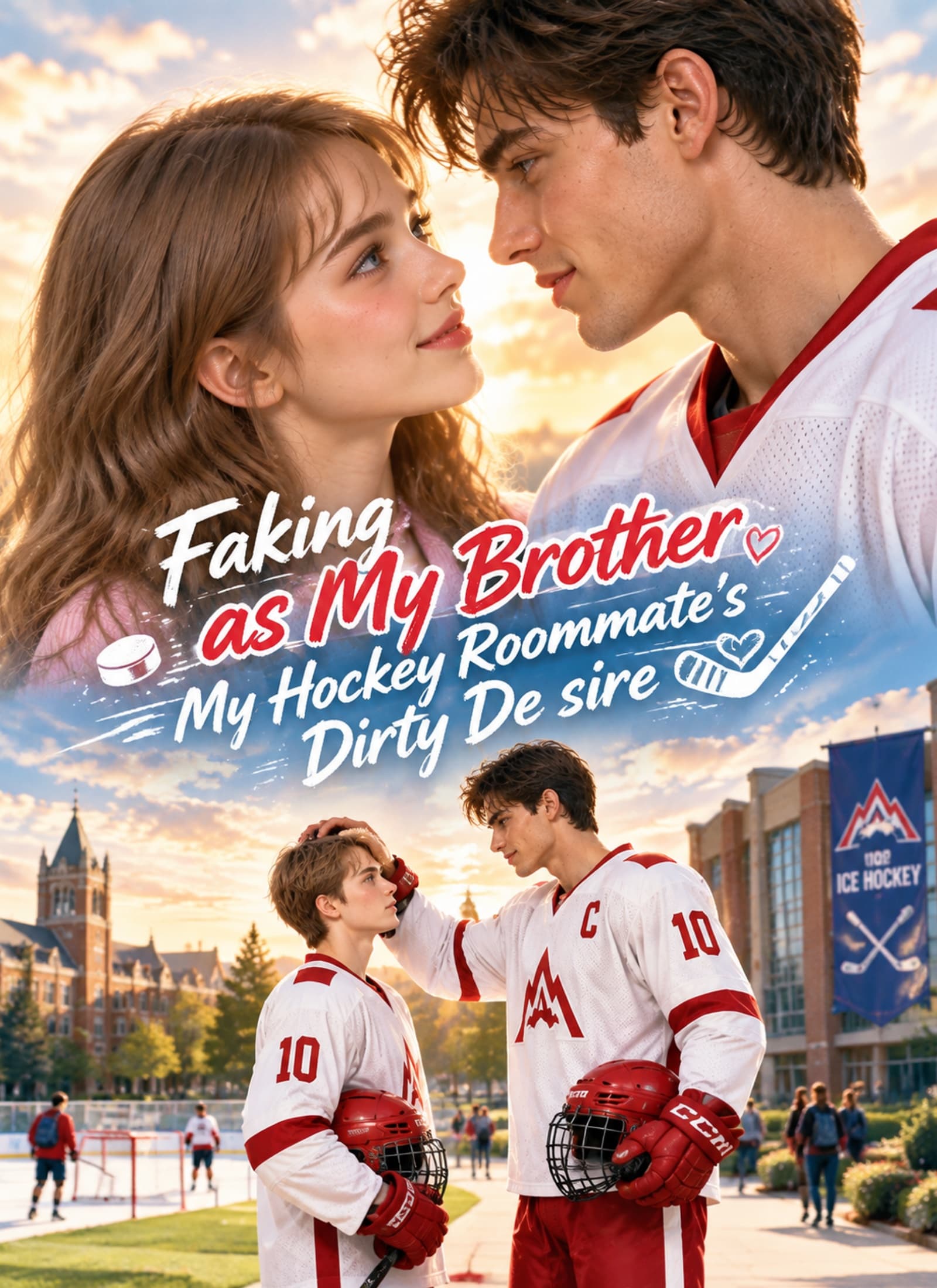 Cover of Faking as My Brother: My Hockey Roommate's Dirty Desire by Copperleaf Films